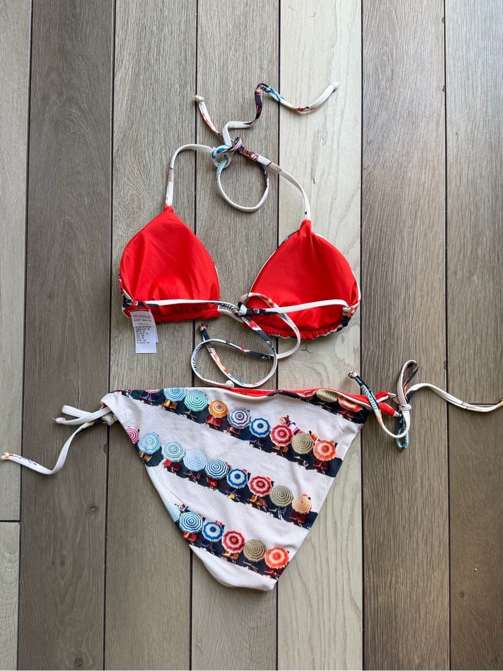 Splendid x Gray Malin Reversible String Bikini Set - Picture 4 of 5